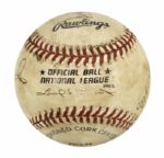 1994-2000 ONL (Coleman) Game Prepped Baseball Signed by Umpires - JSA 