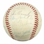 1970 Milwaukee Brewers Team Signed OAL (Cronin) Baseball First Year of Brewers w/31 Sigs. - JSA 