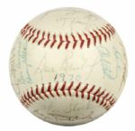 1970 Milwaukee Brewers Team Signed OAL (Cronin) Baseball First Year of Brewers w/31 Sigs. - JSA 