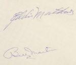 1981 Billy Martin New York Yankees & Eddie Mathews Milwaukee Braves Signed Spring Training Scorecard - JSA