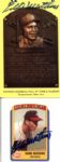 1953-65 Eddie Mathews Milwaukee Braves Signed Photo Card & HOF Postcard - JSA 