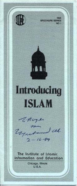 1989 Muhammad Ali Signed Introducing Islam Pamphlet - JSA 