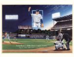1990 Nolan Ryan Texas Rangers Signed I Was There For 300th Win Certificate Print Photo & Single Signed OAL (Budig) Baseball - JSA 
