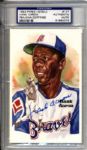 1975-83 Hank Aaron Milwaukee Braves Signed Topps Card First Day Cover & Perez Steele Card - PSA/DNA 