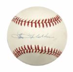1984-94 Milwaukee Brewers Signed OAL (Brown) Baseball - Lot of 2 w/ Bob Uecker On Both & Paul Molitor - JSA 