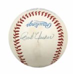 1984-94 Milwaukee Brewers Signed OAL (Brown) Baseball - Lot of 2 w/ Bob Uecker On Both & Paul Molitor - JSA 