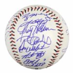 2009 AL & NL Team Signed Baseball & Multi Signed 2009 All Star Program One Ball With Ichiro Mauer-MLB Hologram