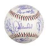 2009 AL & NL Team Signed Baseball & Multi Signed 2009 All Star Program One Ball With Ichiro Mauer-MLB Hologram