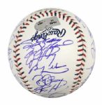 2009 AL & NL Team Signed Baseball & Multi Signed 2009 All Star Program One Ball With Ichiro Mauer-MLB Hologram