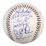 2009 AL & NL Team Signed Baseball & Multi Signed 2009 All Star Program One Ball With Ichiro Mauer-MLB Hologram