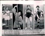 1938-56 Babe Zaharias “Seattle Times” Original News Photo (“Seattle Times” Hologram/MEARS LOA) - Lot of 2