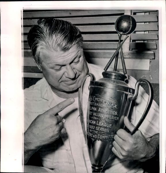 1954-67 Jimmie Foxx Post Retirement “Seattle Times” Original News Photo (“Seattle Times” Hologram/MEARS LOA)