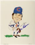 1972 Milt Pappas Chicago Cubs Signed Jersey Cap Print & Single Signed Baseball - JSA 