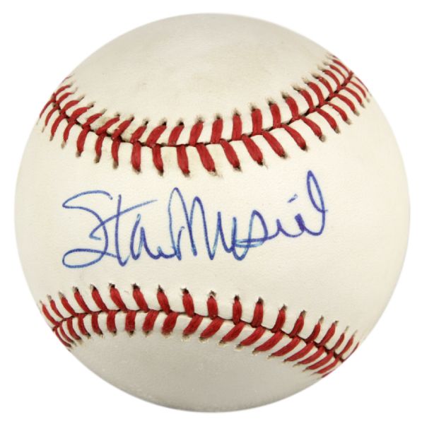 1980s-90 Hall of Fame Sluggers Single Signed ONL & OAL Baseball - Lot of 9 w/Musial Mathews Appling Kaline Schmidt Winfield - JSA 