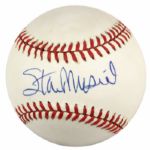1980s-90 Hall of Fame Sluggers Single Signed ONL & OAL Baseball - Lot of 9 w/Musial Mathews Appling Kaline Schmidt Winfield - JSA 