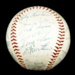1960 Milwaukee Braves Team Signed ONL (Giles) Baseball w/ 29 Sigs. Incl. Hank Aaron Eddie Mathews Warren Spahn - JSA