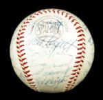 1960 Milwaukee Braves Team Signed ONL (Giles) Baseball w/ 29 Sigs. Incl. Hank Aaron Eddie Mathews Warren Spahn - JSA