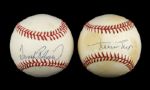 1980s Willie Mays San Francisco Giants & Frank Robinson Baltimore Orioles Single Signed OAL or ONL Baseball - Lot of 2 - JSA 