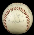 1953 Milwaukee Braves Multi Signed ONL (Giles) Baseball w/ 10 Sigs. Incl. Eddie Mathews Warren Spahn Lou Burdette - JSA 