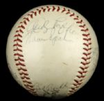 1953 Milwaukee Braves Multi Signed ONL (Giles) Baseball w/ 10 Sigs. Incl. Eddie Mathews Warren Spahn Lou Burdette - JSA 