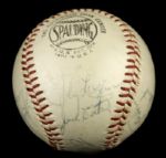1953 Milwaukee Braves Multi Signed ONL (Giles) Baseball w/ 10 Sigs. Incl. Eddie Mathews Warren Spahn Lou Burdette - JSA 