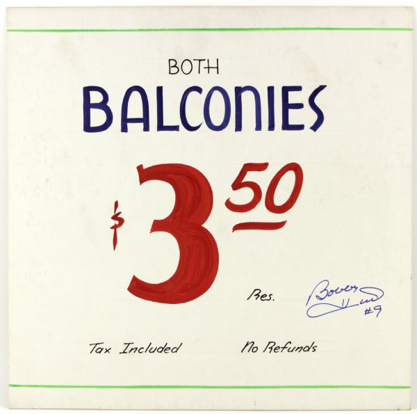 1970s-80s Chicago Stadium Original 22" x 22" Broadside Sign, Signed by Bobby Hull Blackhawks Star - JSA 