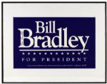 1999-2000 Bill Bradley New York Knicks Signed Bradley For President Campaign Sign Display - JSA 
