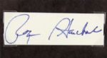 1980s Roger Staubach & Tom Landry Dallas Cowboys Signed Cut Display - JSA 