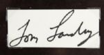1980s Roger Staubach & Tom Landry Dallas Cowboys Signed Cut Display - JSA 