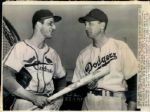1944-57 Stan Musial and Red Schoendienst “Seattle Times” Original News Photo (“Seattle Times” Hologram/MEARS LOA) - Lot of 3