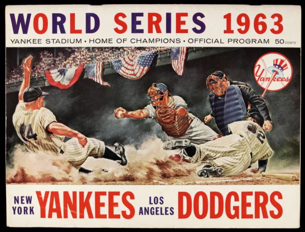 1963 World Series Program - New York Yankees vs. Los Angeles Dodgers - Unscored