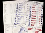 1993 Cleveland Indians vs. Chicago White Sox Lineup Card Last Game At Cleveland Stadium 