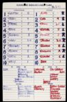 1993 Cleveland Indians vs. Chicago White Sox Lineup Card Last Game At Cleveland Stadium 