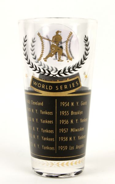 1960 World Series & Batting Champs 5 3/4" Drinking Glass 