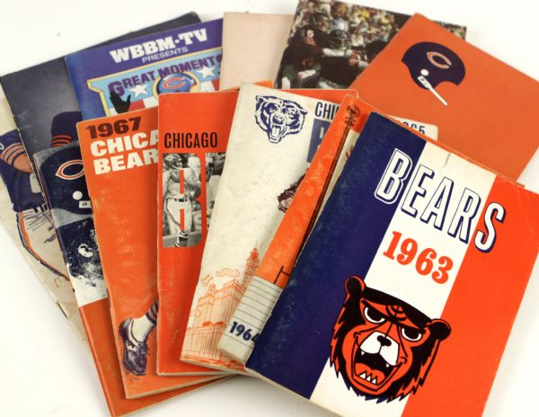 1960-76 Chicago Bears Media Guide - Lot of 12