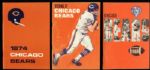 1960-76 Chicago Bears Media Guide - Lot of 12