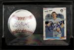 1975-88 Robin Yount Milwaukee Brewers Collection - Single Signed Baseball 1975 Topps Rookie & Mini & Donruss Materials Card - JSA
