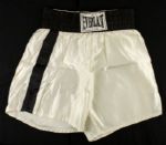 1980s Muhammad Ali Signed Satin Everlast Boxing Shorts - PSA/DNA Sticker 