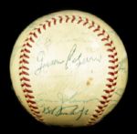 1958 Milwaukee Braves Team Signed ONL (Giles) Baseball w/ 25 Sigs. Incl. Mathews Spahn Shoendienst - JSA Full Letter 