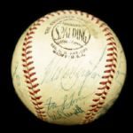 1958 Milwaukee Braves Team Signed ONL (Giles) Baseball w/ 25 Sigs. Incl. Mathews Spahn Shoendienst - JSA Full Letter 