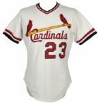 1981 Orlando Sanchez St. Louis Cardinals Game Worn Cardinals Jersey (MEARS Authentic)
