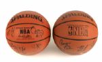 2000s Milwaukee Bucks Team Signed Basketball - Lot of 2 w/George Karl Ray Allen Michael Redd Glenn Robinson (MEARS Auction LOA)