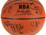 2000s Milwaukee Bucks Team Signed Basketball - Lot of 2 w/George Karl Ray Allen Michael Redd Glenn Robinson (MEARS Auction LOA)