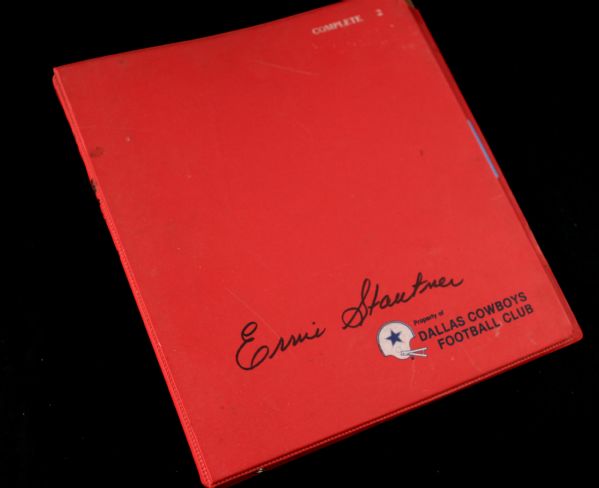 1986-87  Ernie Stautner Dallas Cowboys Personal Scouting Report NFL Hall of Famer Signed Three Times (JSA)