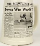 1957 Milwaukee Braves Win World Series 5 1/4 Ceramic Mug 