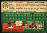 1954 Hank Aaron Milwaukee Braves Topps Rookie Card #128 