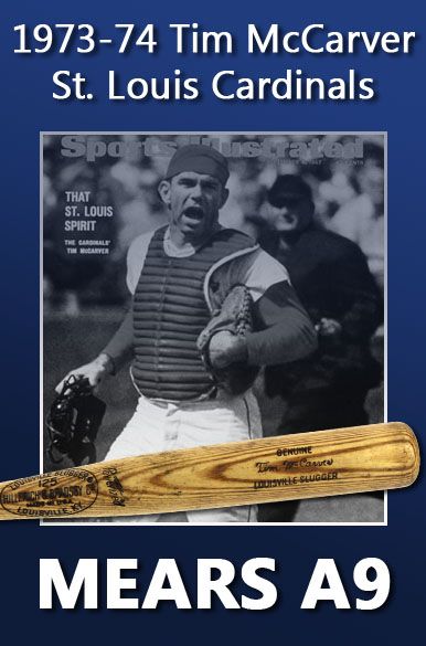 1973-74 Tim McCarver St. Louis Cardinals H&B Louisville Slugger Professional Model Game Used Bat (MEARS A9)