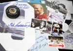 1977-92 Bobby Hull Chicago Blackhawks Signed Photos Cards & Puck - Lot of 10 - JSA 