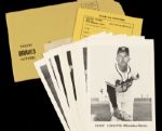 1965 Milwaukee Braves 5" x 7" Picture Pak Hank Aaron Eddie Mathews- Lot of 12 With Original Envelope & Mailing Insert