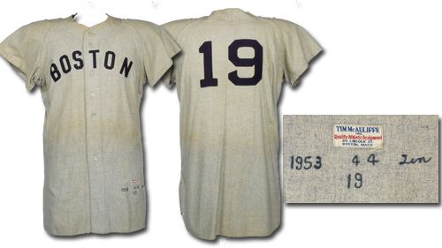1953 Mickey McDermott Boston Red Sox Game Worn Road Uniform (MEARS A9)